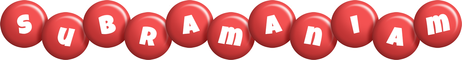 Subramaniam candy-red logo