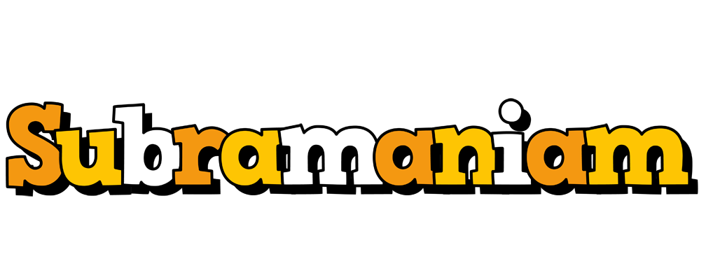 Subramaniam cartoon logo