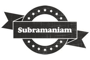 Subramaniam grunge logo