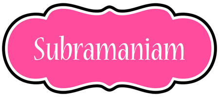 Subramaniam invitation logo