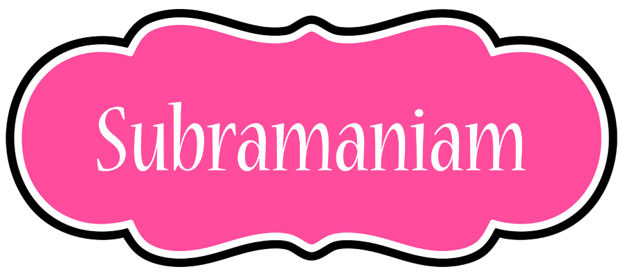 Subramaniam invitation logo