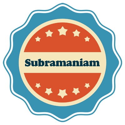 Subramaniam labels logo