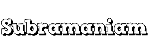 Subramaniam snowing logo