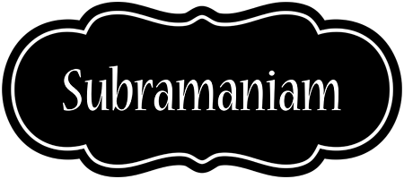 Subramaniam welcome logo