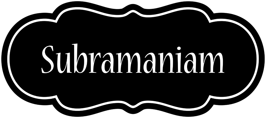 Subramaniam welcome logo