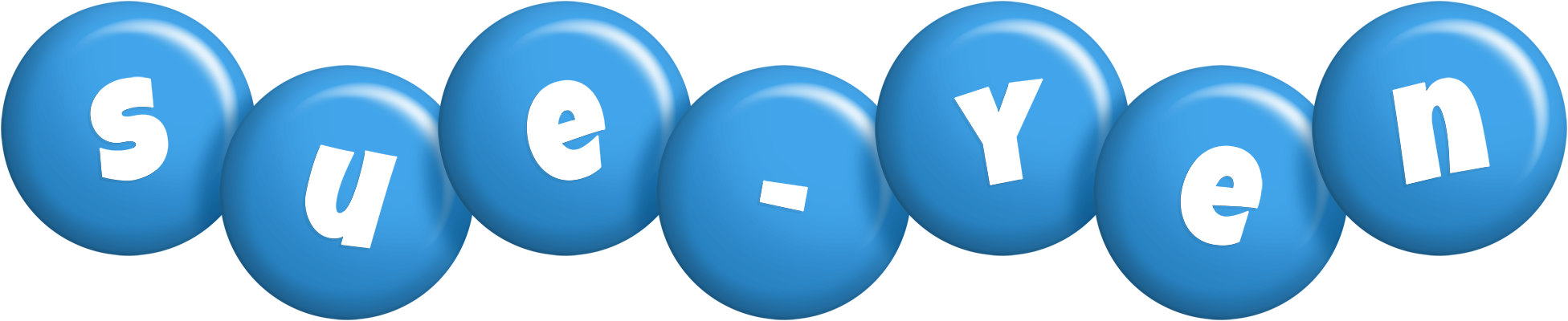 Sue-Yen candy-blue logo