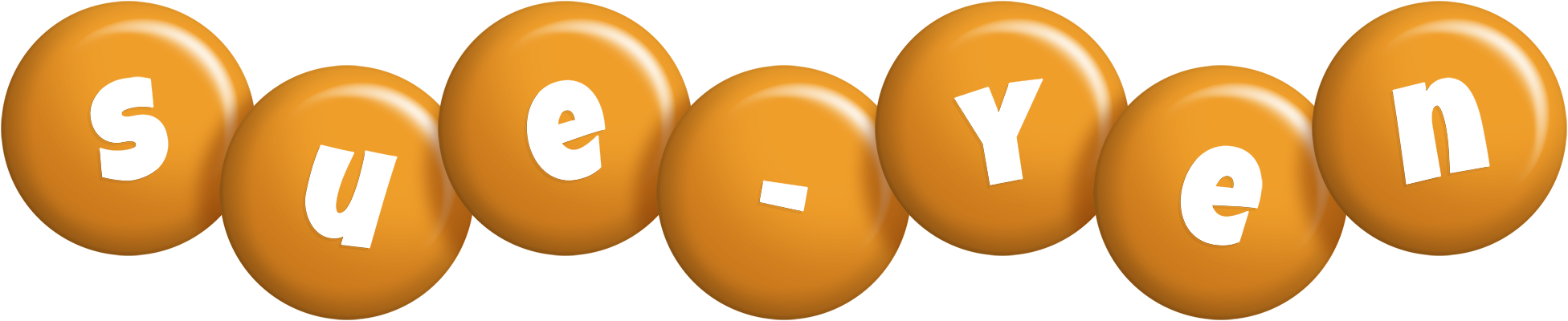 Sue-Yen candy-orange logo