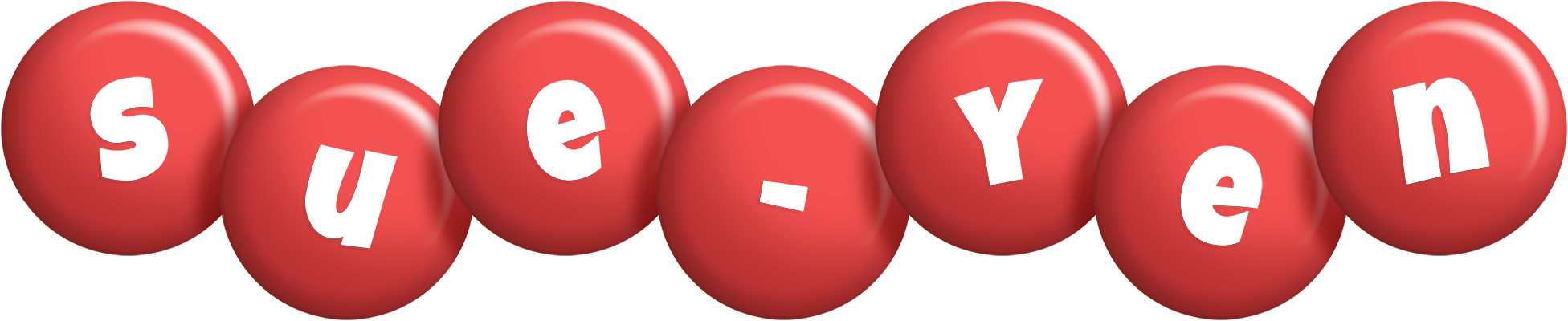 Sue-Yen candy-red logo