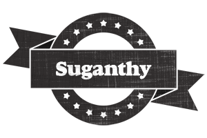 Suganthy grunge logo