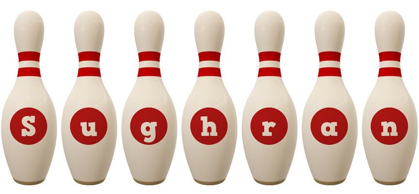 Sughran bowling-pin logo
