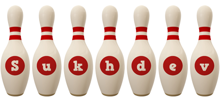 Sukhdev bowling-pin logo