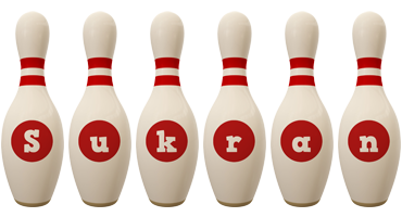 Sukran bowling-pin logo