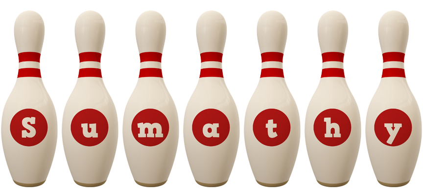 Sumathy bowling-pin logo
