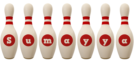 Sumayya bowling-pin logo