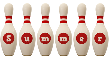 Summer bowling-pin logo