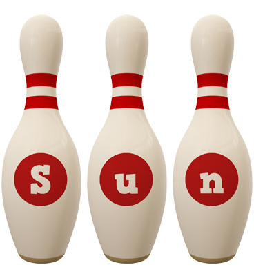 Sun bowling-pin logo