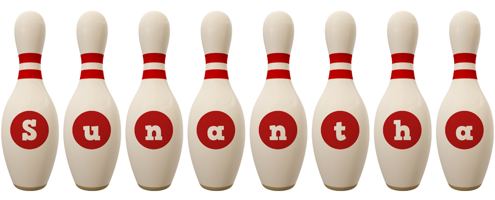 Sunantha bowling-pin logo