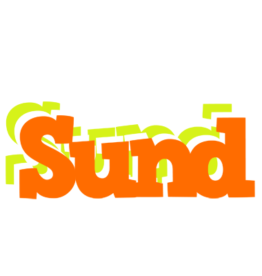SUND logo effect. Colorful text effects in various flavors. Customize your own text here: https://www.textgiraffe.com/logos/healthy/