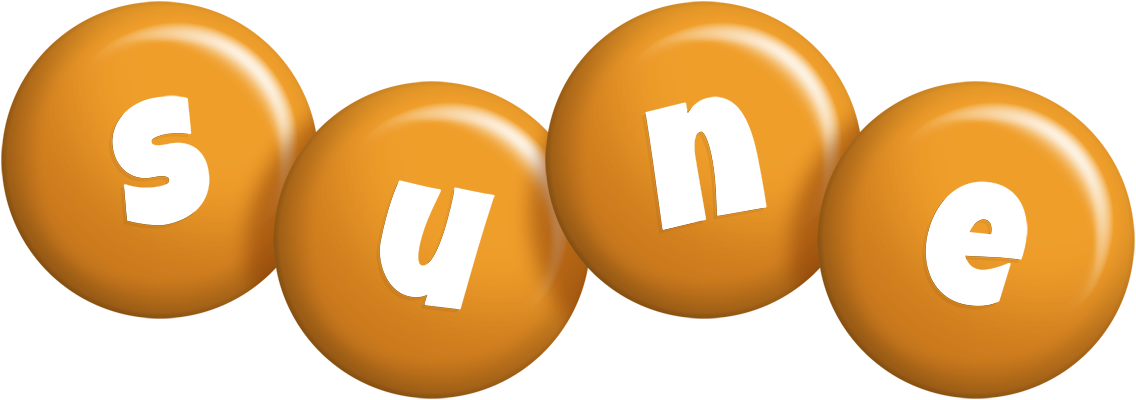 Sune candy-orange logo