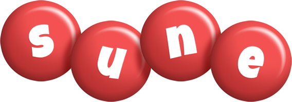 Sune candy-red logo