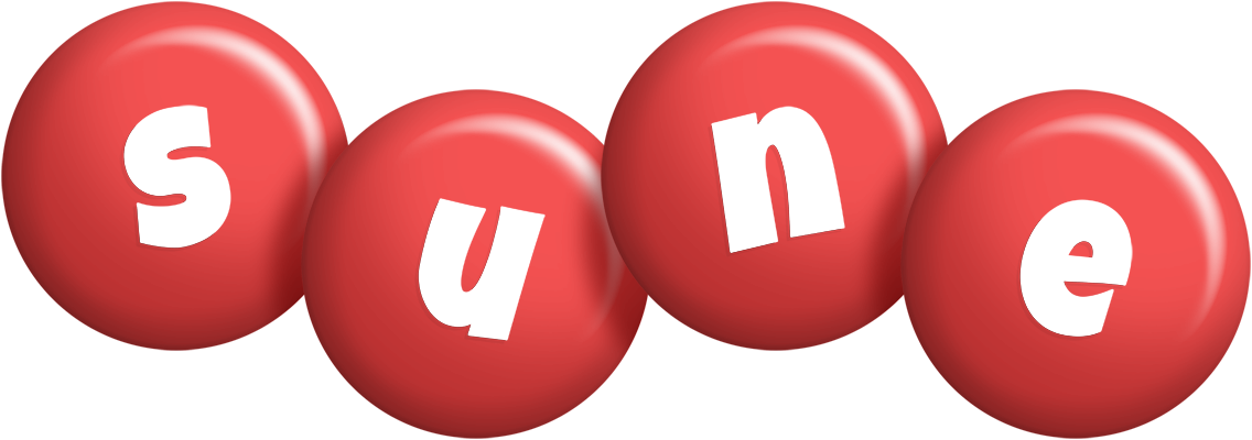 Sune candy-red logo