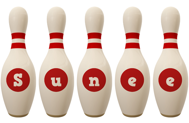 Sunee bowling-pin logo