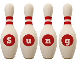 Sung bowling-pin logo