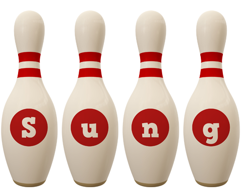 Sung bowling-pin logo