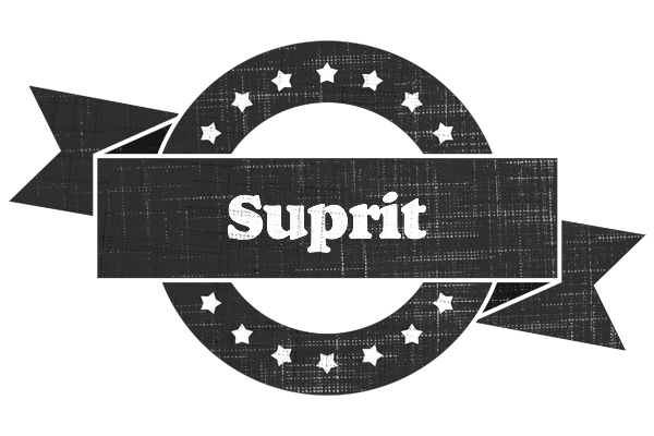 Suprit grunge logo