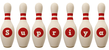 Supriya bowling-pin logo
