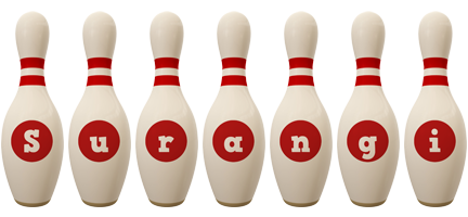 Surangi bowling-pin logo