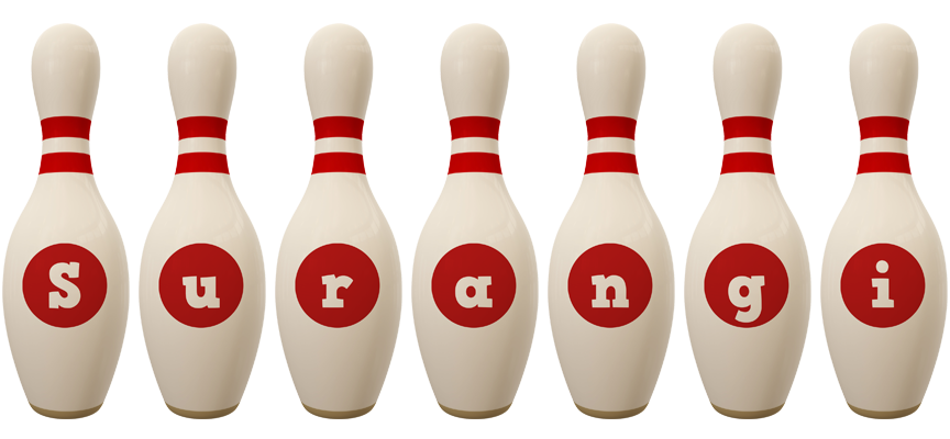 Surangi bowling-pin logo