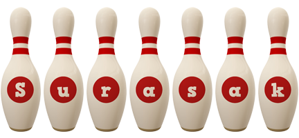 Surasak bowling-pin logo