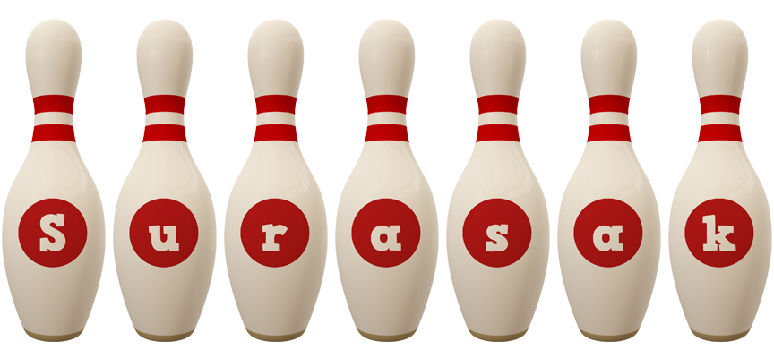 Surasak bowling-pin logo