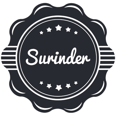 Surinder badge logo