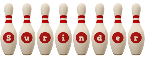 Surinder bowling-pin logo