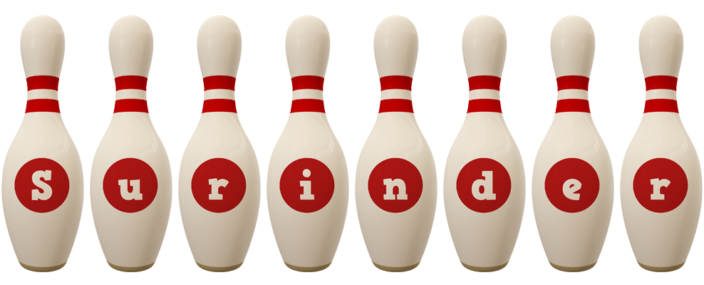 Surinder bowling-pin logo