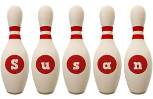 Susan bowling-pin logo