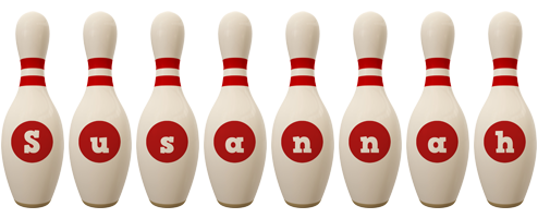 Susannah bowling-pin logo