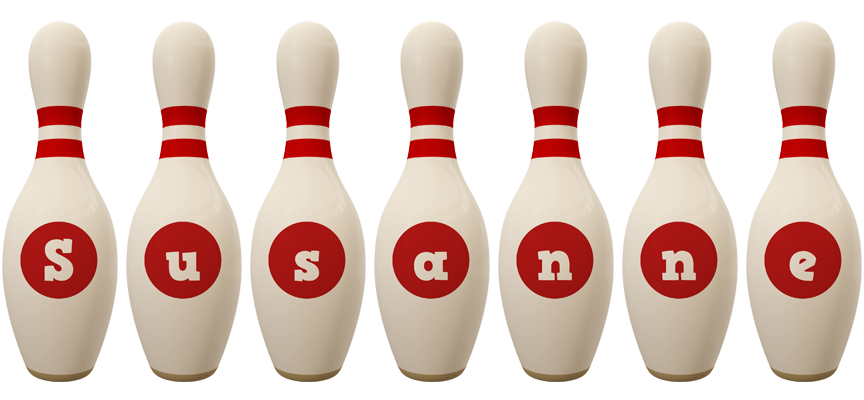 Susanne bowling-pin logo