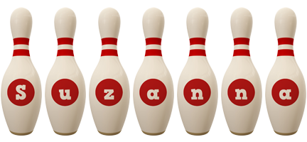 Suzanna bowling-pin logo