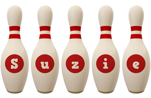 Suzie bowling-pin logo