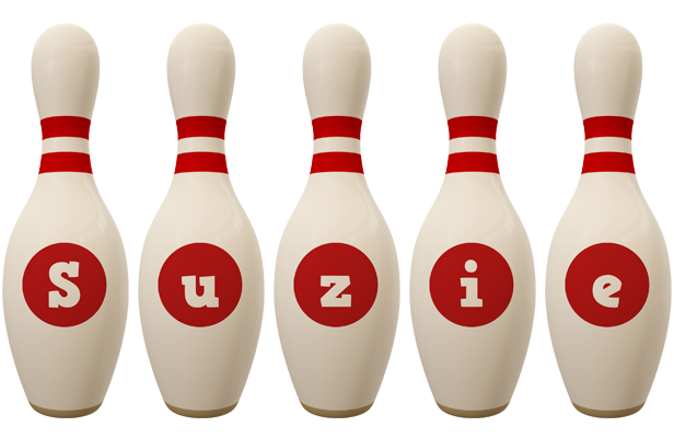 Suzie bowling-pin logo