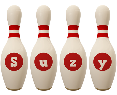 Suzy bowling-pin logo