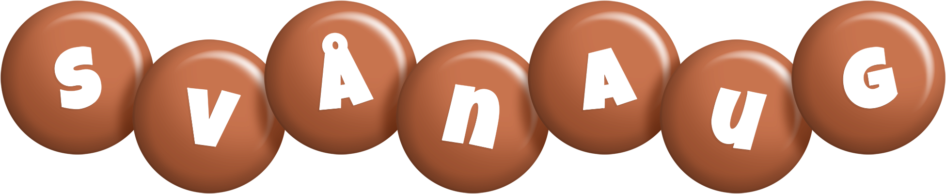 Svånaug candy-brown logo