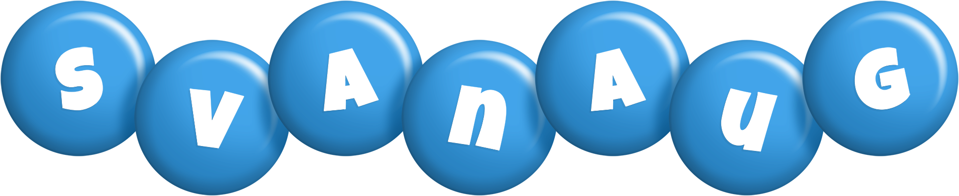 Svanaug candy-blue logo