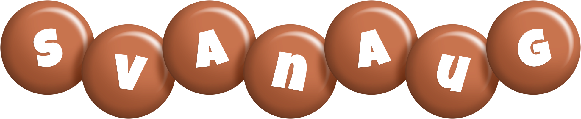 Svanaug candy-brown logo