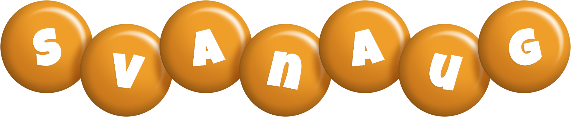 Svanaug candy-orange logo