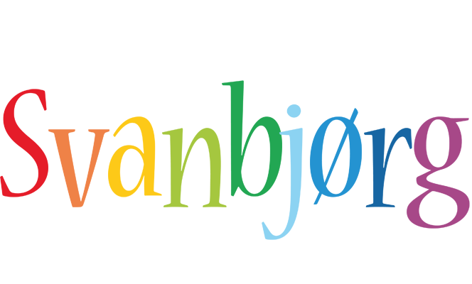 Svanbjørg birthday logo