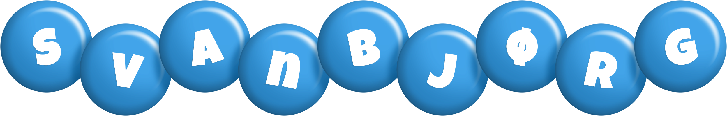 Svanbjørg candy-blue logo